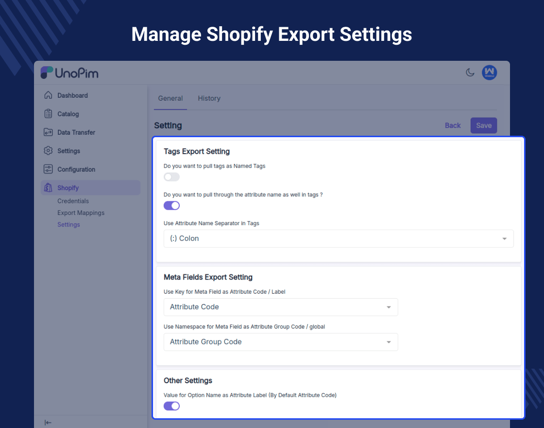 UnoPim Shopify Connector Slider Image 3