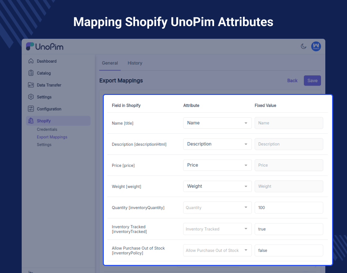 UnoPim Shopify Connector Slider Image 1