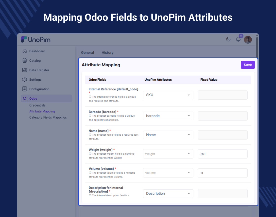UnoPIM Odoo Connector Slider Image 2