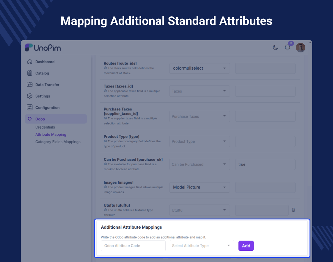 UnoPIM Odoo Connector Slider Image 3