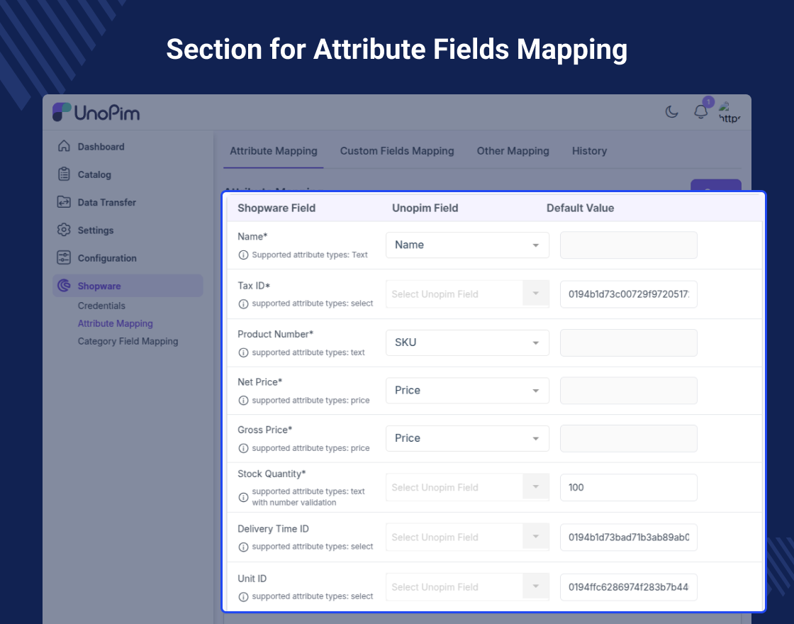 UnoPim Shopware 6 connector Slider Image 3
