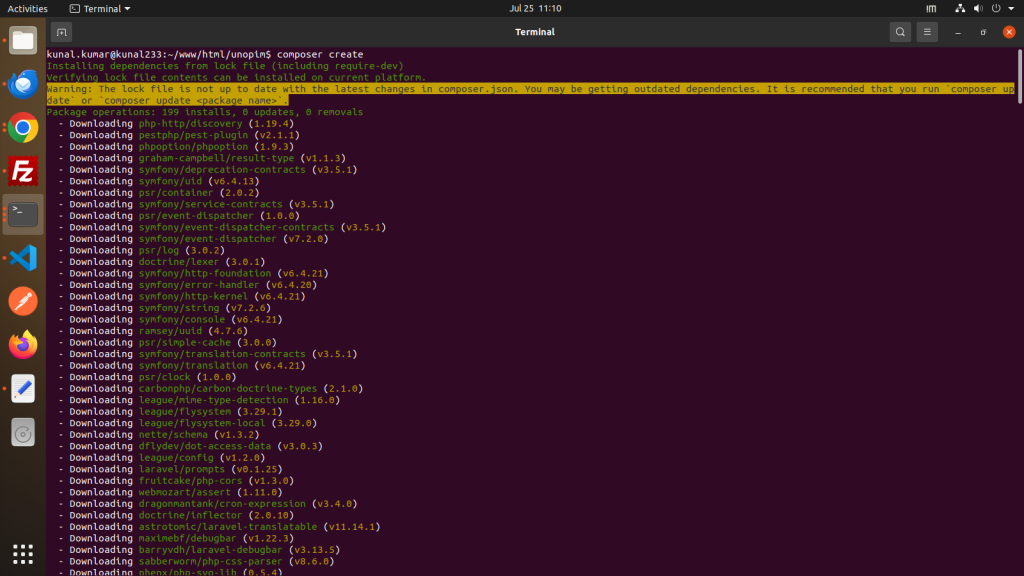 composer update