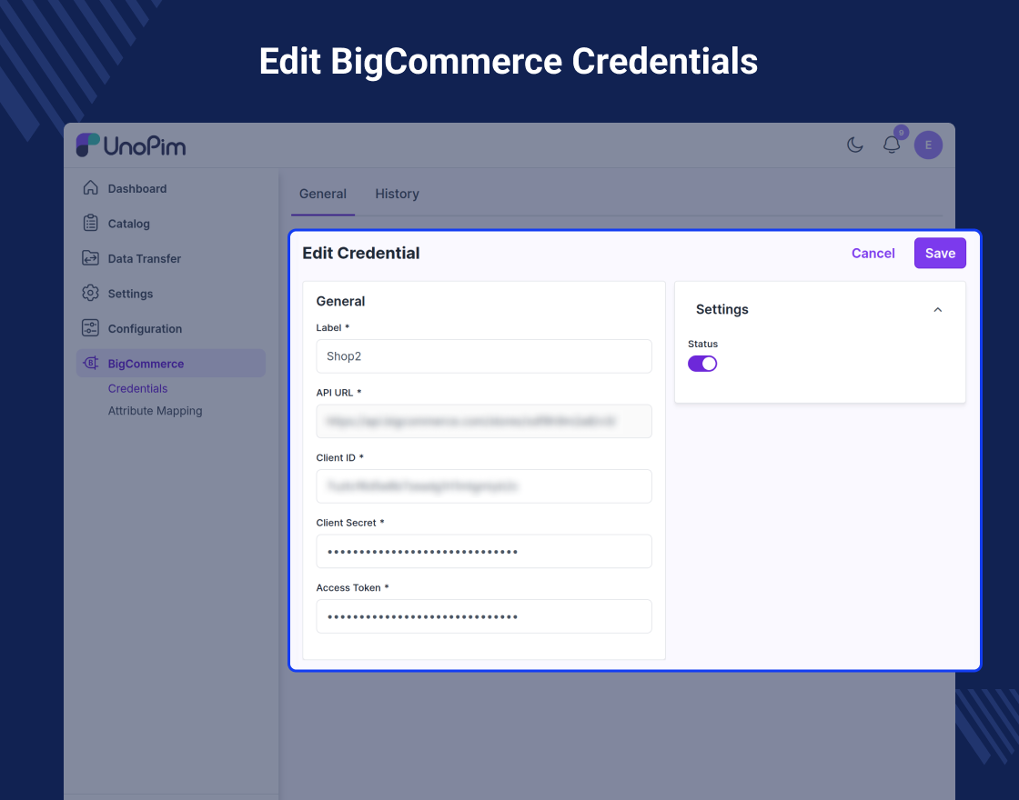 UnoPim BigCommerce Connector Slider Image 2