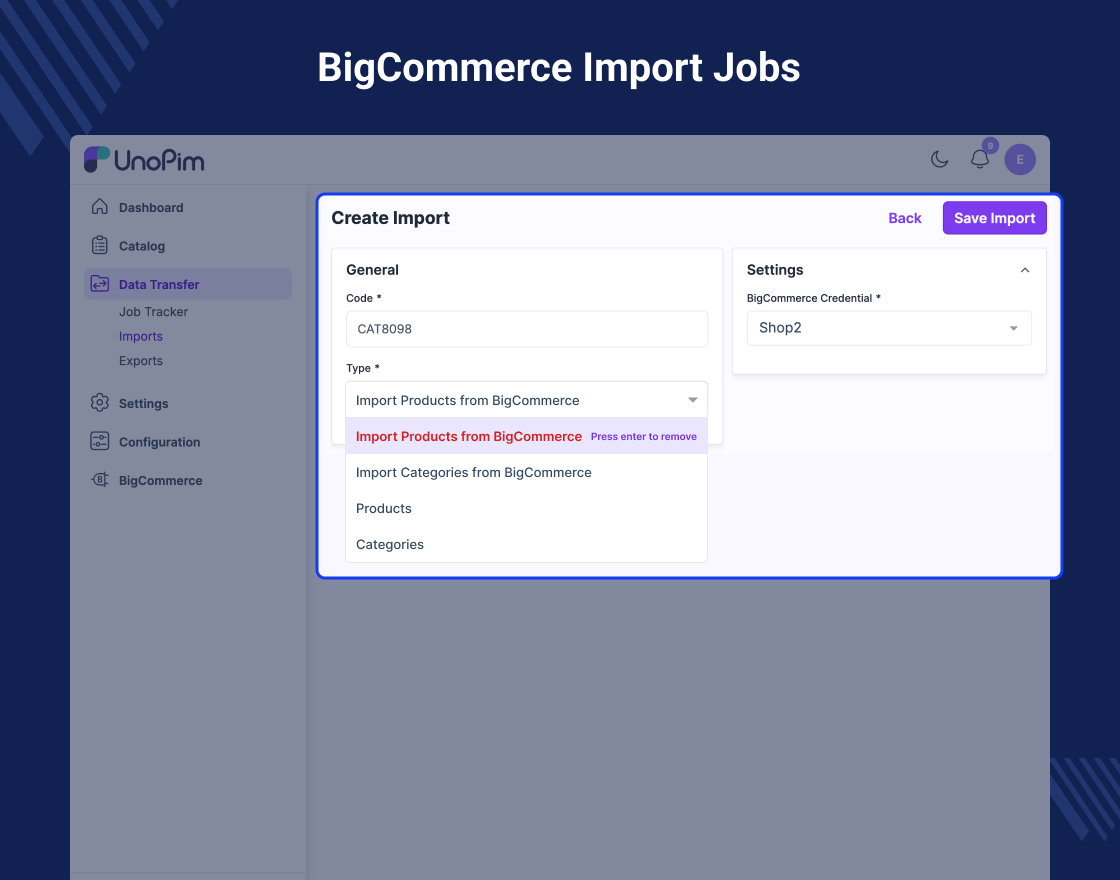 UnoPim BigCommerce Connector Slider Image 7
